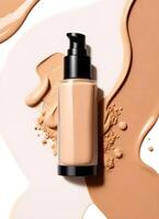 AI generated foundation makeup bottles mockup photo