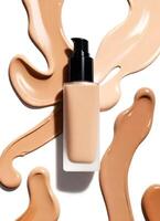 AI generated foundation makeup bottles mockup photo