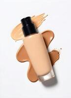 AI generated foundation makeup bottles mockup photo