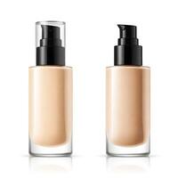 AI generated foundation makeup bottles mockup photo