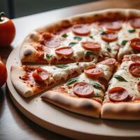 AI generated fast food pizza photo