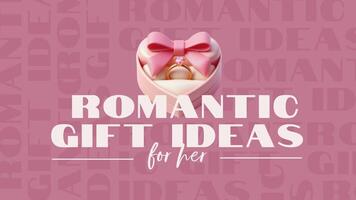 Romantic Gift Ideas for Her Youtube Thumbnail template