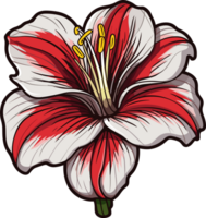 ai généré amarylis fleur clipart conception illustration png