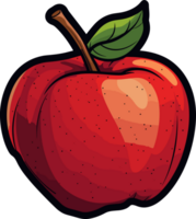 ai gegenereerd appel fruit clip art ontwerp illustratie png