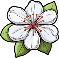 ai generado manzana flor florecer clipart diseño ilustración png