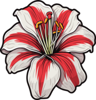 ai generado amarylis flor clipart diseño ilustración png