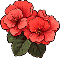 AI generated Begonia flower clipart design illustration png