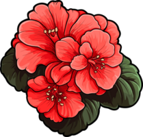 ai genererad begonia blomma ClipArt design illustration png