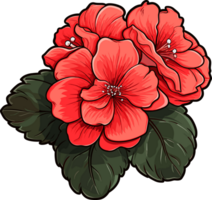 ai genererad begonia blomma ClipArt design illustration png