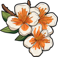 ai genererad aprikos blomma ClipArt design illustration png