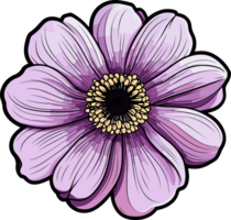 ai gerado anêmona flor clipart Projeto ilustração png