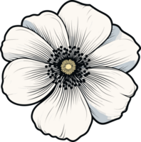 ai gegenereerd anemoon bloem clip art ontwerp illustratie png