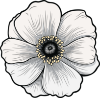 ai generado anémona flor clipart diseño ilustración png