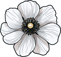 ai generiert Anemone Blume Clip Art Design Illustration png