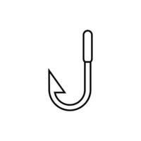 Fishing icon vector. Hook illustration sign. Bait symbol or logo. vector