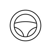 Steering Wheel icon vector. Machine control illustration sign. Steer symbol or logo. vector