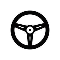 Steering wheel icon vector. Machine control illustration sign. Steer symbol or logo. vector