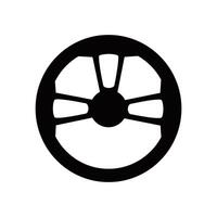 Steering wheel icon vector. Machine control illustration sign. Steer symbol or logo. vector