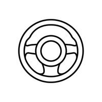 Steering Wheel icon vector. Machine control illustration sign. Steer symbol or logo. vector