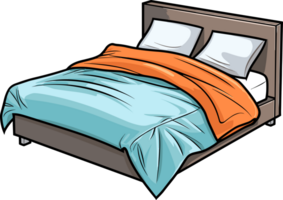 AI generated Bed clipart design illustration png