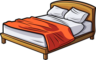 AI generated Bed clipart design illustration png
