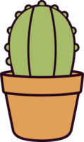 ai généré mignonne cactus clipart conception illustration png