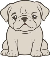 ai généré bouledogue conception clipart conception illustration png