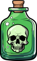 AI generated Poison bottle clipart design illustration png