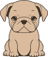 AI generated Bulldog design clipart design illustration png