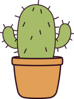 AI generated Cute cactus clipart design illustration png