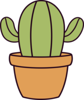 ai generado linda cactus clipart diseño ilustración png