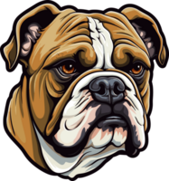 ai generado buldog cara clipart diseño ilustración png