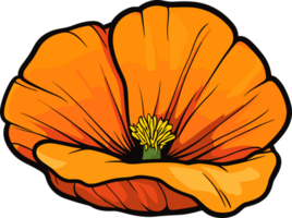 AI generated Poppy flower clipart design illustration png