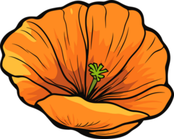 AI generated Poppy flower clipart design illustration png