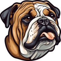 ai gegenereerd bulldog gezicht clip art ontwerp illustratie png