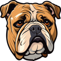 ai genererad bulldogg ansikte ClipArt design illustration png