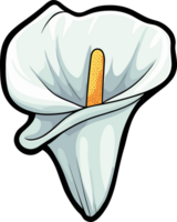 AI generated Calla lily flower clipart design illustration png
