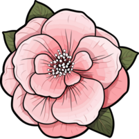 ai genererad camelia blomma ClipArt design illustration png