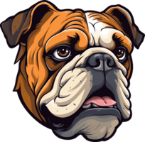 ai genererad bulldogg ansikte ClipArt design illustration png