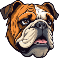 ai generato bulldog viso clipart design illustrazione png