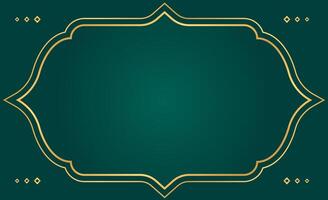 Islamic Ramadan background design with gold frame. Ramadan copy space border for banner, template, and cover vector