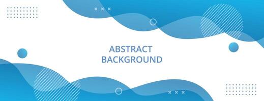 Abstract banner background with fluid shapes in blue color. Vector illustration. Suitable for businesses selling, events, templates, pages, and others