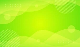 Bright Green-yellow wave abstract background. Modern gradient green color. Fresh template banner for sales, events, ads, summer, and parties. Waving shapes with soft shadow vector