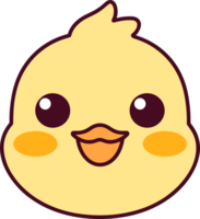 AI generated Baby chicken head clipart design illustration png
