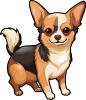 AI generated Chihuahua clipart design illustration png