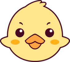 AI generated Baby chicken head clipart design illustration png