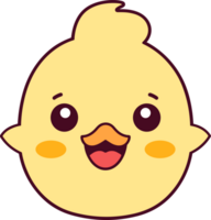 AI generated Baby chicken head clipart design illustration png