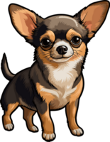 AI generated Chihuahua clipart design illustration png