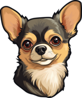 AI generated Chihuahua clipart design illustration png