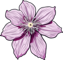 ai generado clemátide flor clipart diseño ilustración png